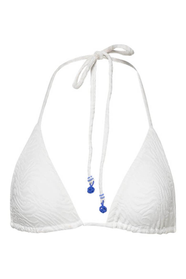 Zebra Frost Balmy Reversible Bikini Top, Alternate, color, WHITE