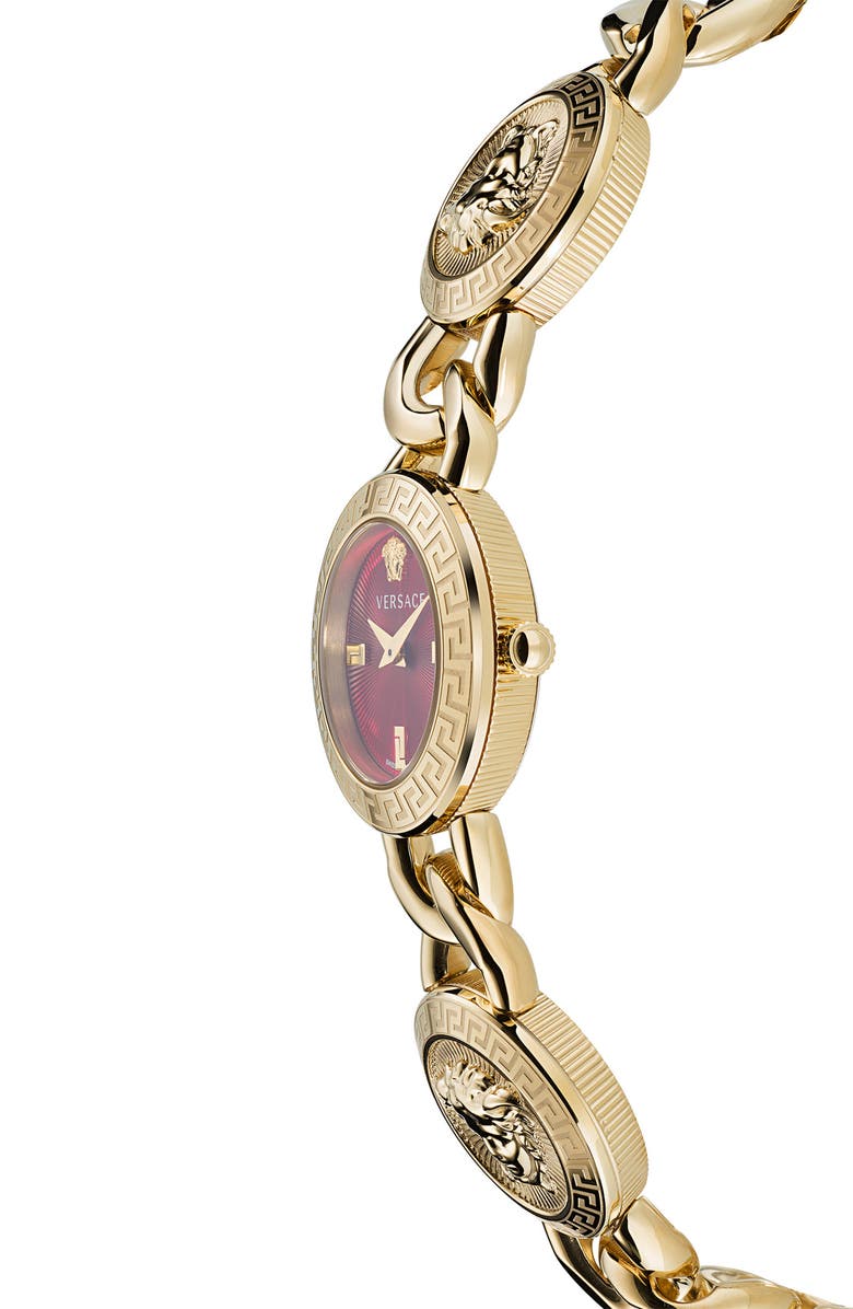 Versace Stud Icon Bracelet Watch, 26mm, Alternate, color, Gold