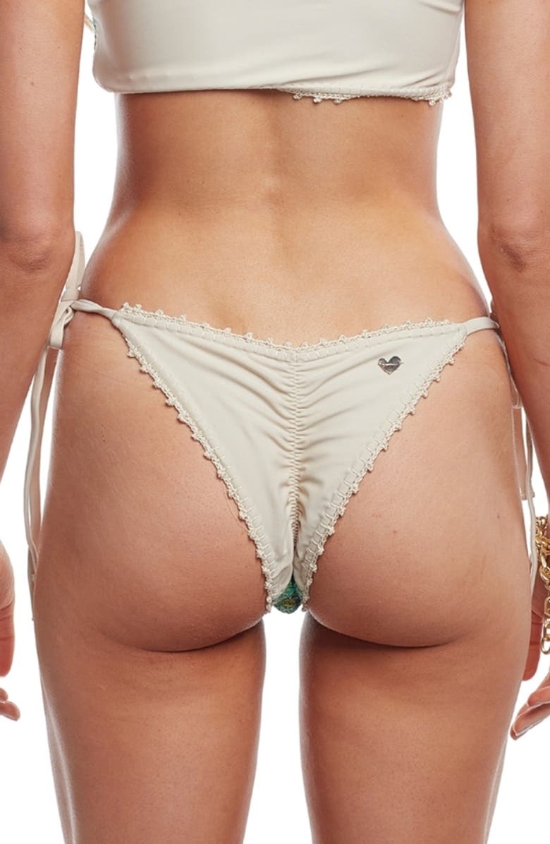 Capittana Lucy Degrade Crochet Bikini Bottoms, Alternate, color, Green