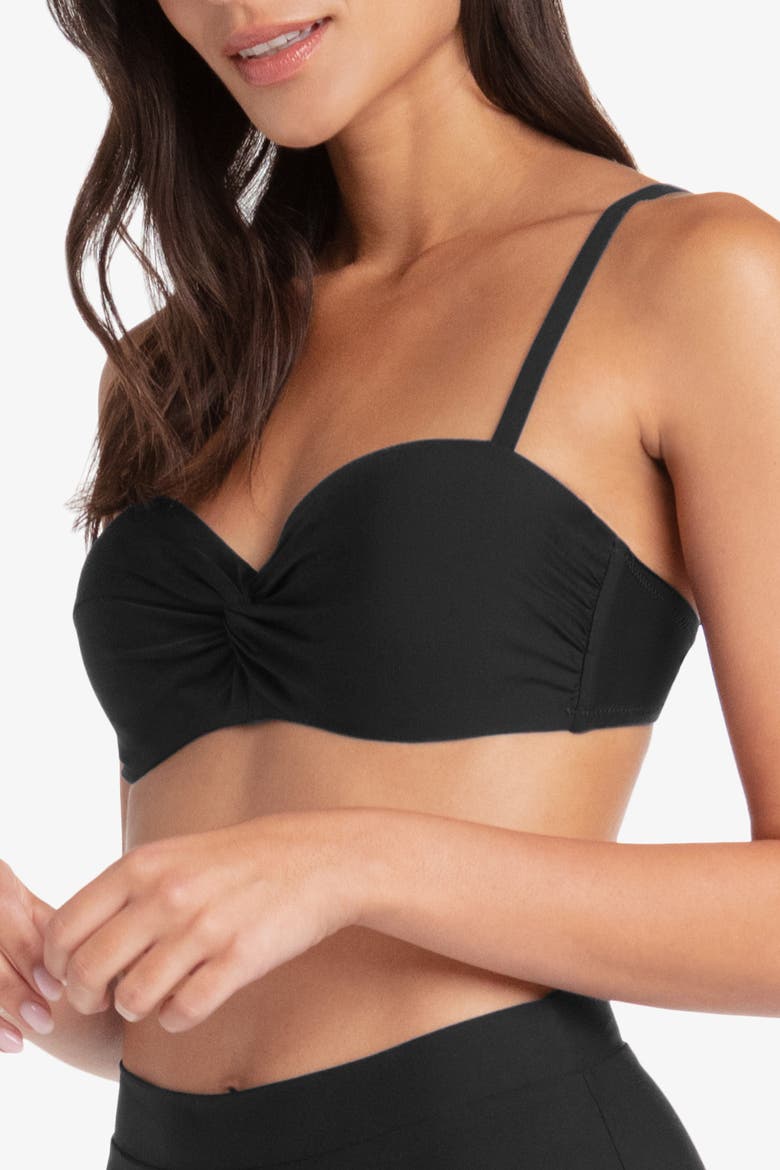 Twist Underwire Bra, Alternate, color, Black