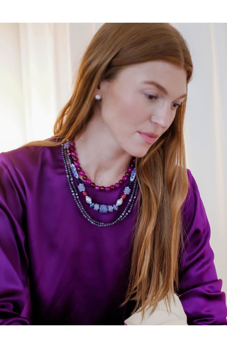 By Lilla Slate Necklace, Alternate, color, Grey