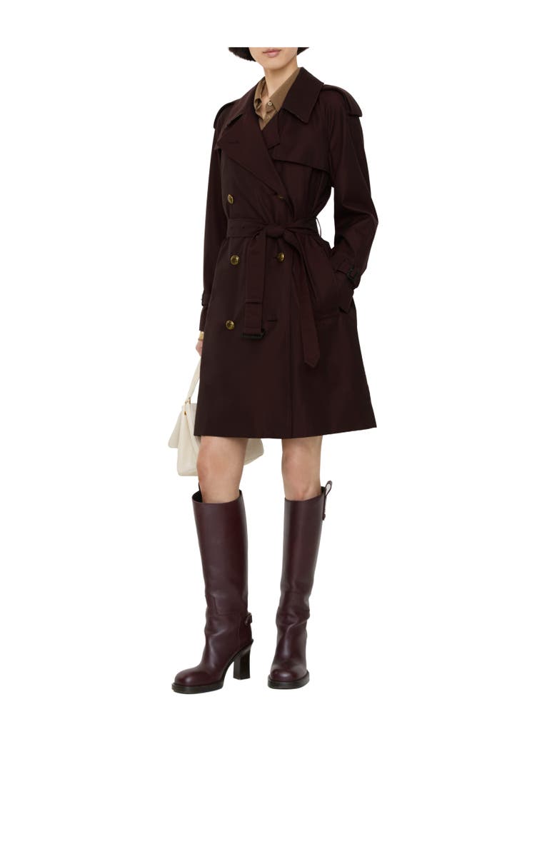 Burberry Mid-length Gabardine Castleford Trench Coat, Alternate, color, 
