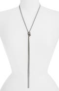 Something Navy Exaggerated Lariat Necklace