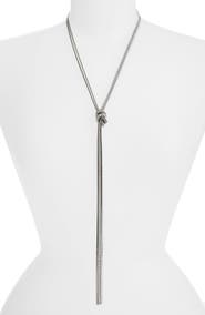 Something Navy Exaggerated Lariat Necklace