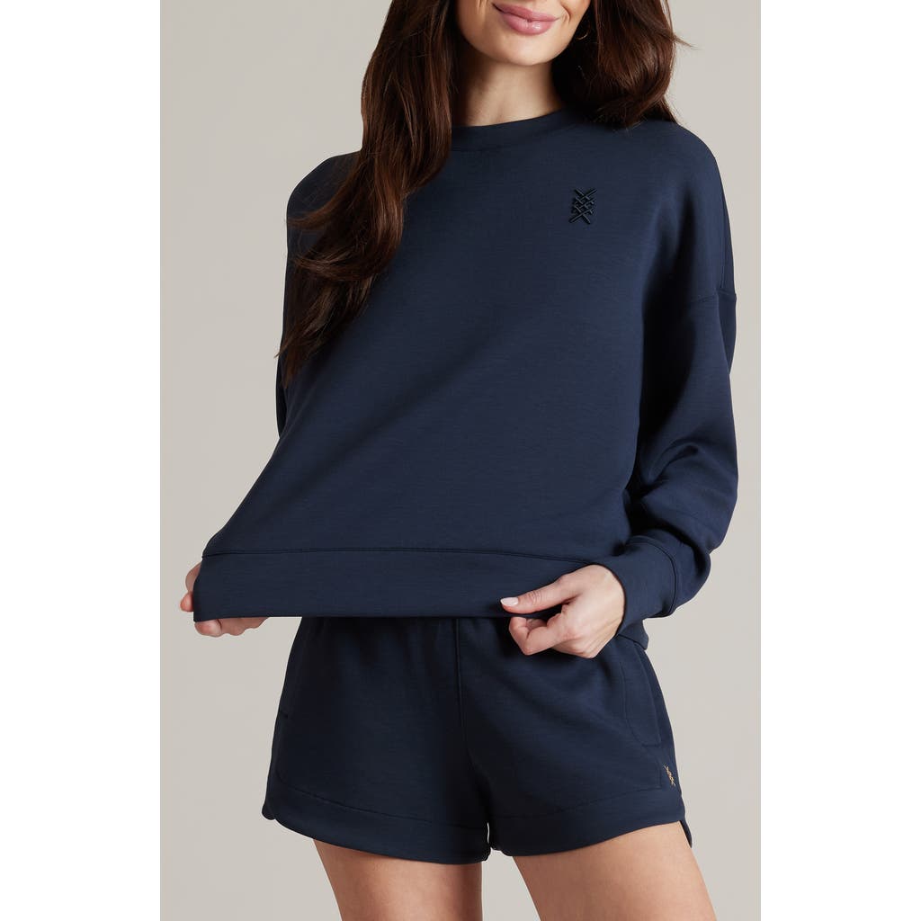 Shop Rhone Dreamglow Oversize Sweatshirt In Navy Blue