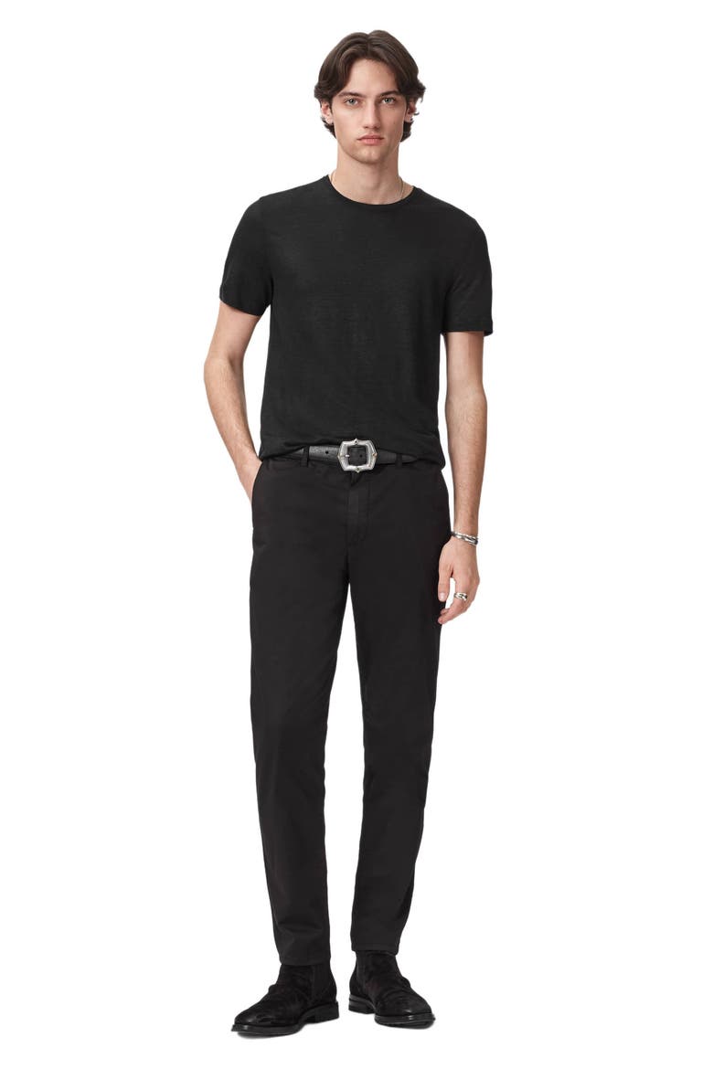 Lenny Slim Fit Chino Pants, Alternate, color, BLACK