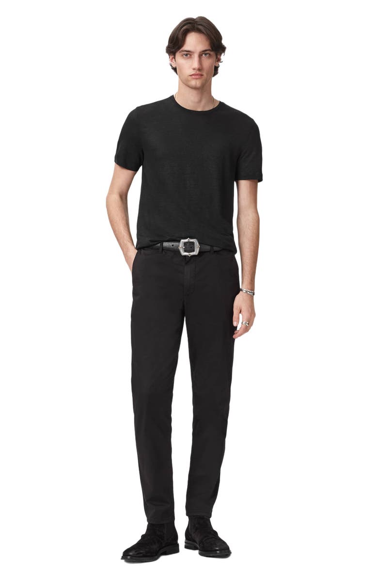 John Varvatos Lenny Slim Fit Chino Pants, Alternate, color, Black