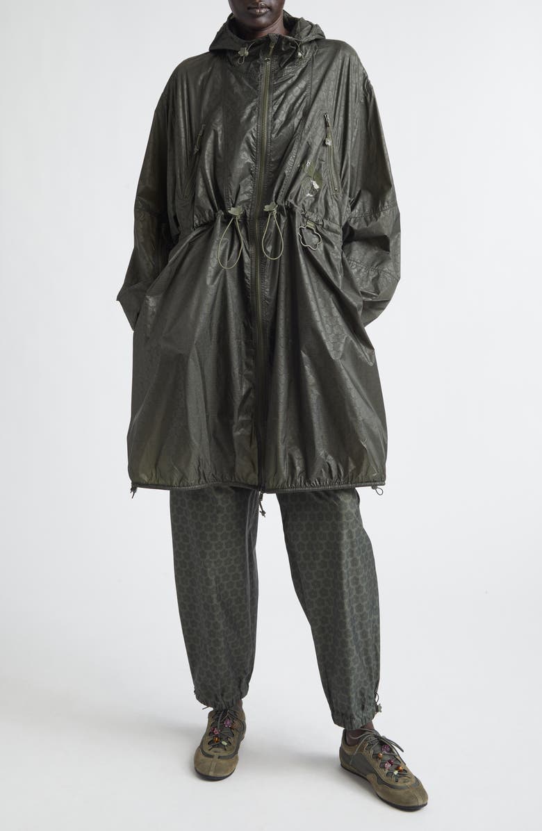 Cecilie Bahnsen x The North Face Wind Mountain Jacket, Alternate, color, Forest Night Green