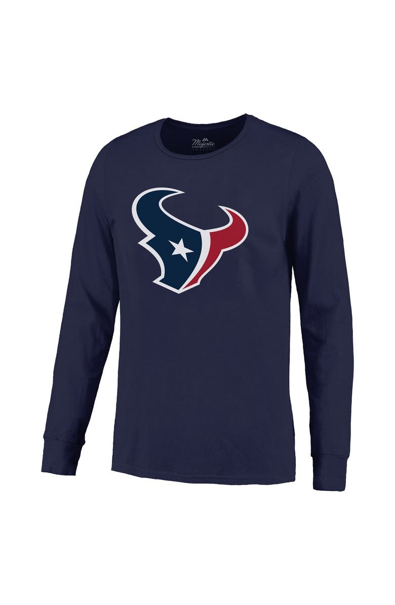 Majestic Threads Men's Majestic Threads C.J. Stroud Navy Houston Texans Name & Number Long Sleeve T-Shirt, Alternate, color, Navy