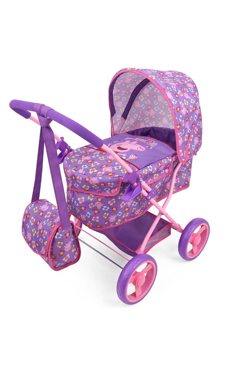 Peppa Pig Doll Deluxe Pram & Bag, Main, color, Multicolored