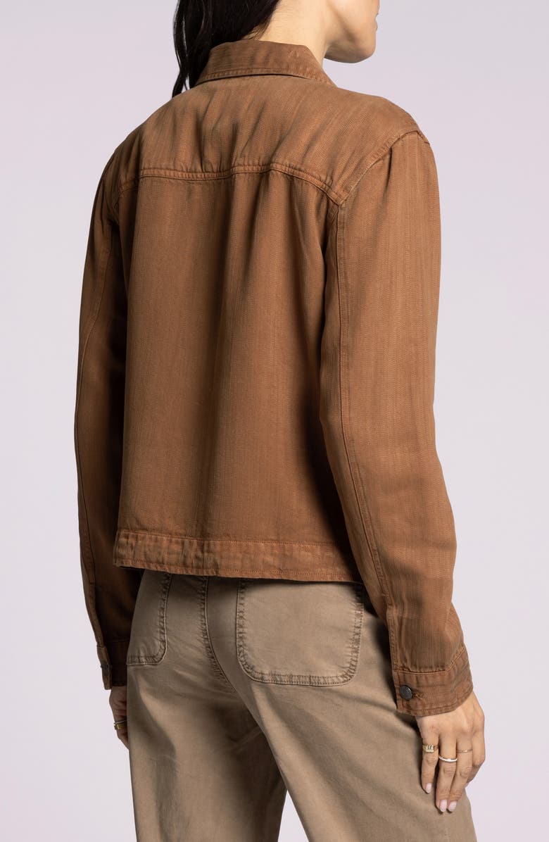 Thread & Supply Jackie Denim Trucker Jacket, Alternate, color, Toffee