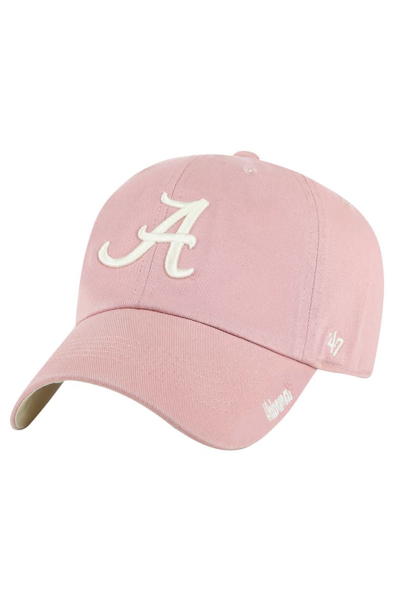 '47 Women's '47 Light Pink Alabama Crimson Tide Dusty Miata Clean Up Adjustable Hat, Main, color, Light Pink