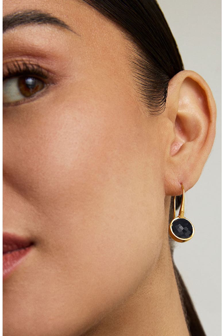 Ipanema Onyx Drop Earrings, Alternate, color, YELLOW GOLD/ ONYX