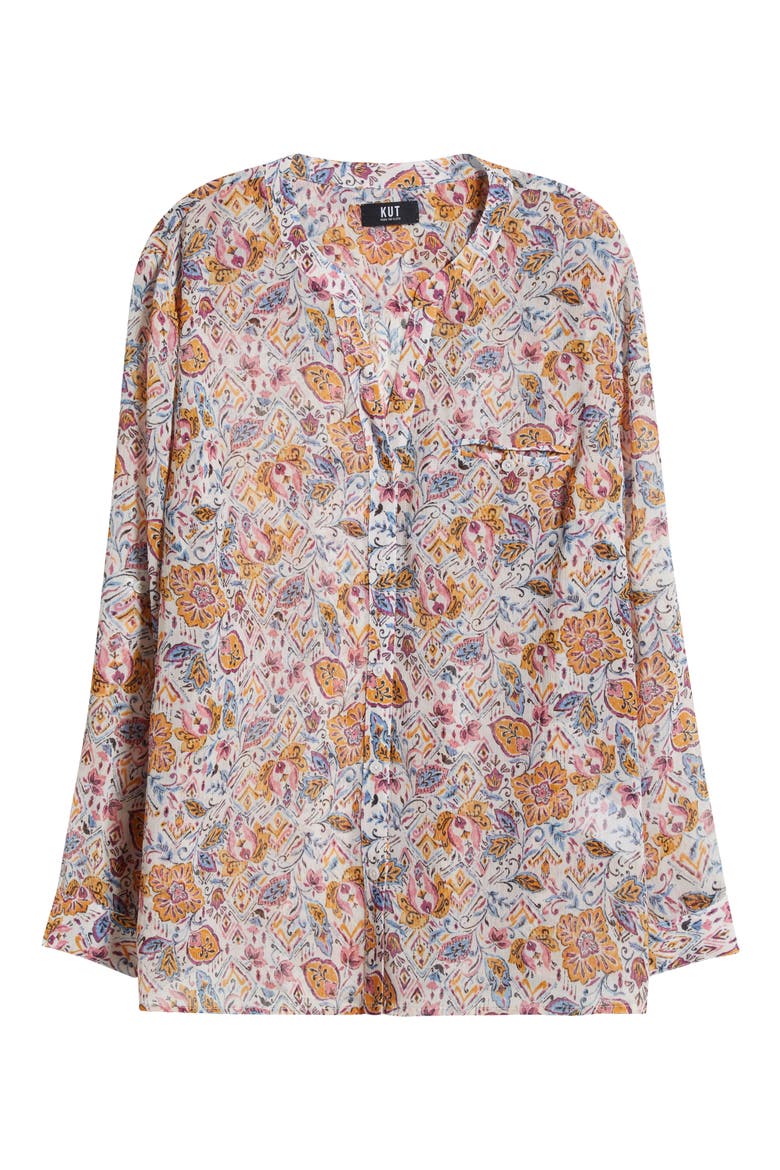Jasmine Roll Sleeve Top, Alternate, color, CREAM/ GOLD