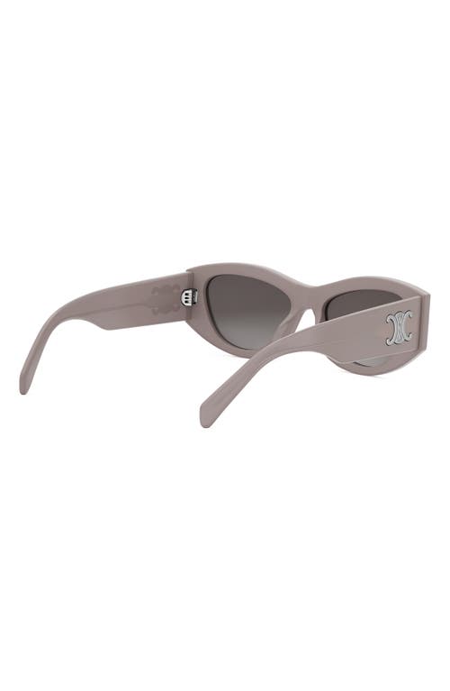 Celine Triomphe 55mm Rectangular Sunglasses In Gray