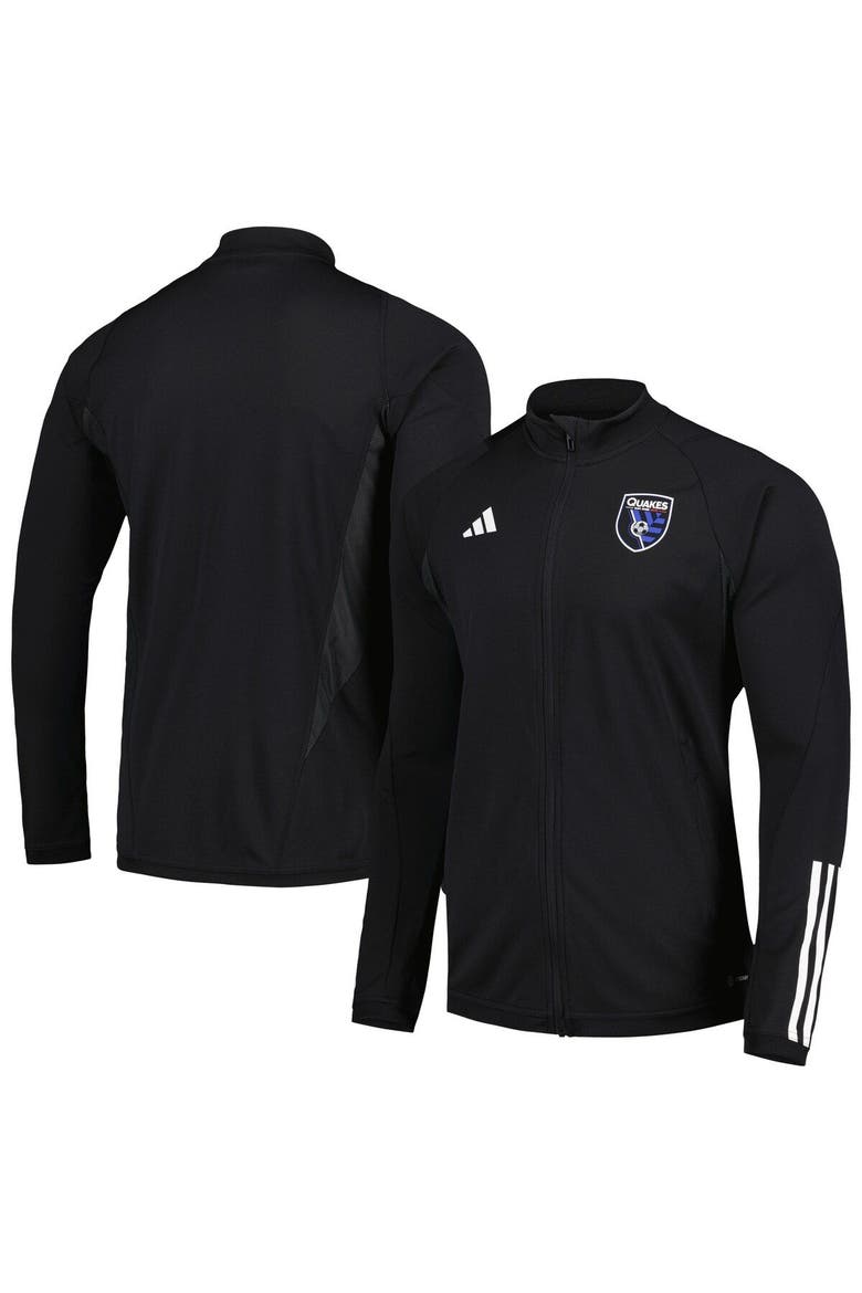 Men's adidas Black San Jose Earthquakes 2023 On-Field AEROREADY Full-Zip Training Top, Main, color, Black