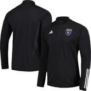 adidas Men's adidas Black San Jose Earthquakes 2023 On-Field AEROREADY Full-Zip Training Top