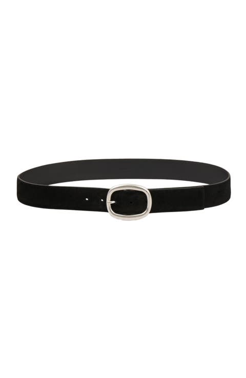 Wide leather belt