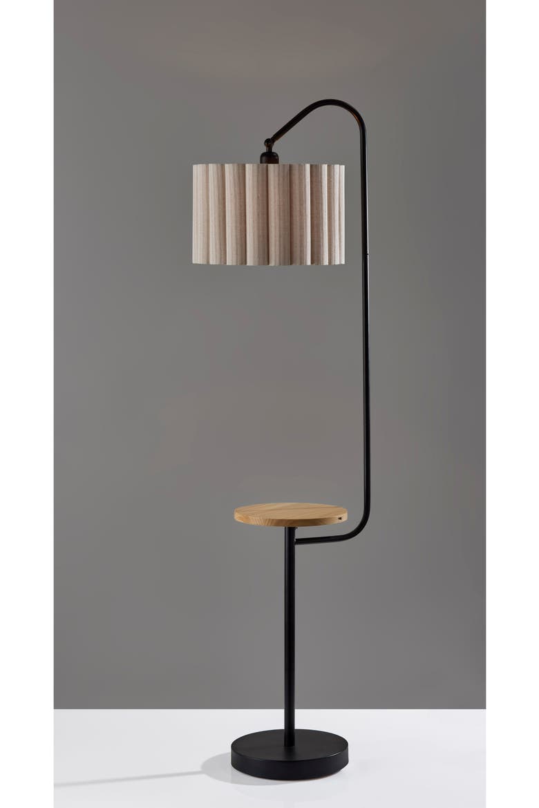 Caldwell Shelf Floor Lamp, Alternate, color, BLACK