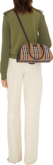 【関税&送料込】Burberry Highlands Bowling Bag Mini Highlands Bowling Bag​ in Mahogany red - Women