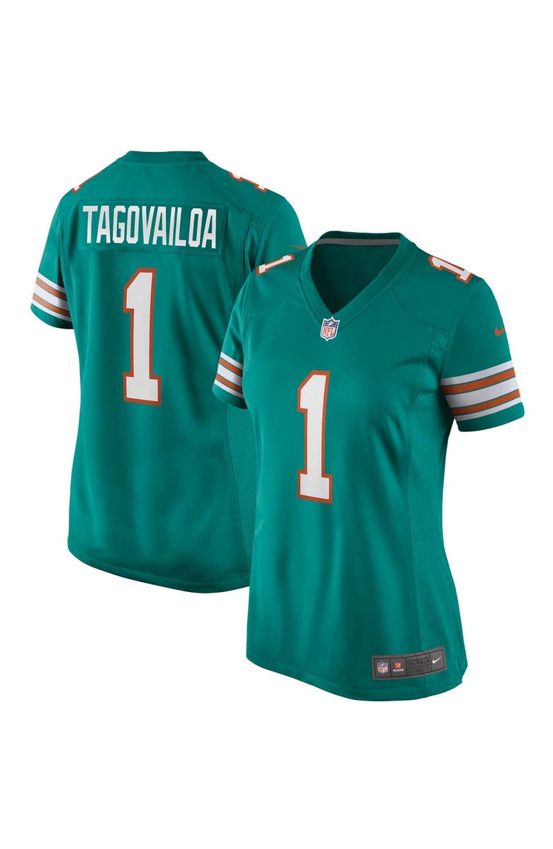 Nike Women's Nike Tua Tagovailoa Aqua Miami Dolphins Alternate Game Jersey, Main, color, Aqua
