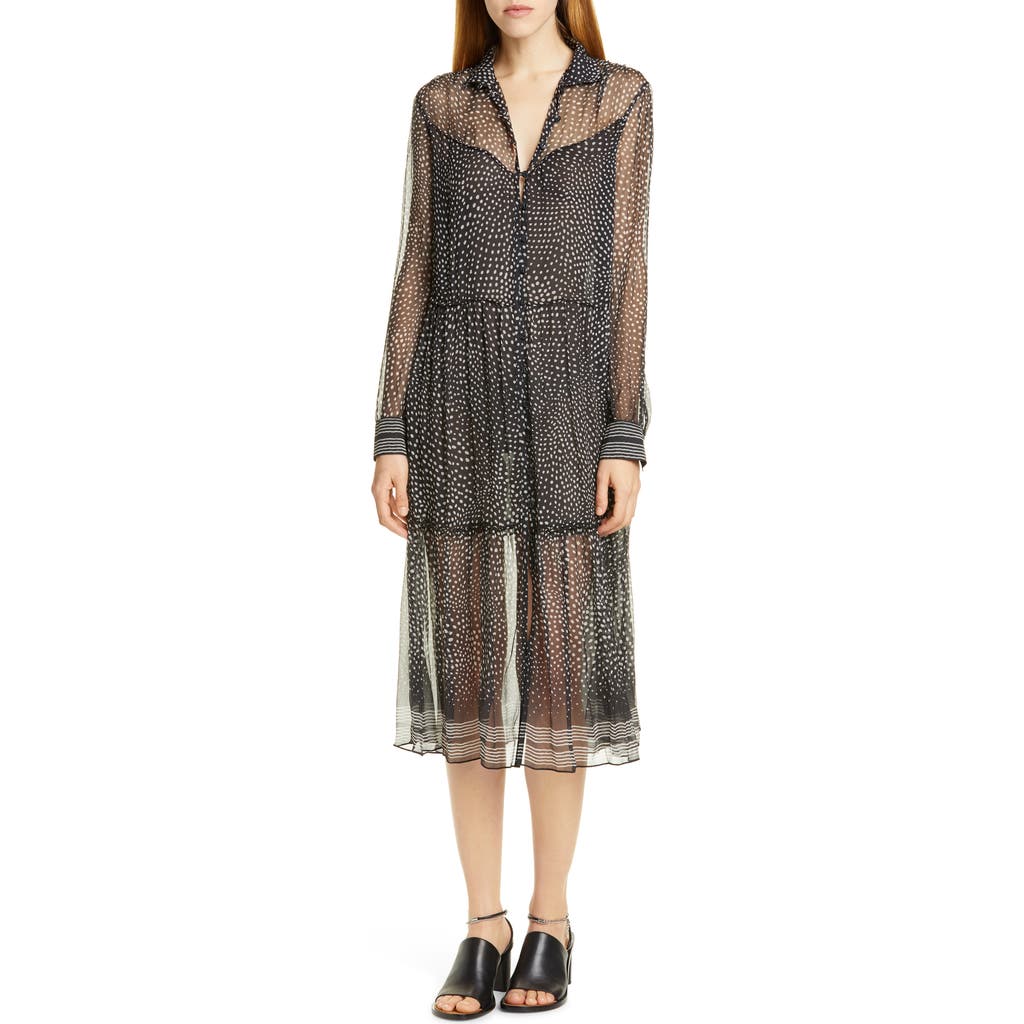 Rag & Bone Libby Polka Dot Silk Midi Dress