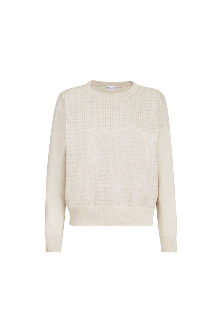 Dazzling Embroidery sweater, Alternate, color, Beige