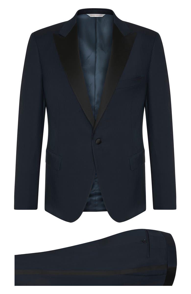 Samuelsohn Water Repellent Ice Wool Tuxedo, Main, color, Navy