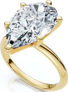 Bliss Diamond Certified 5Ct Pear Solitaire Diamond Engagement Ring 14k Gold or PT Lab Grown