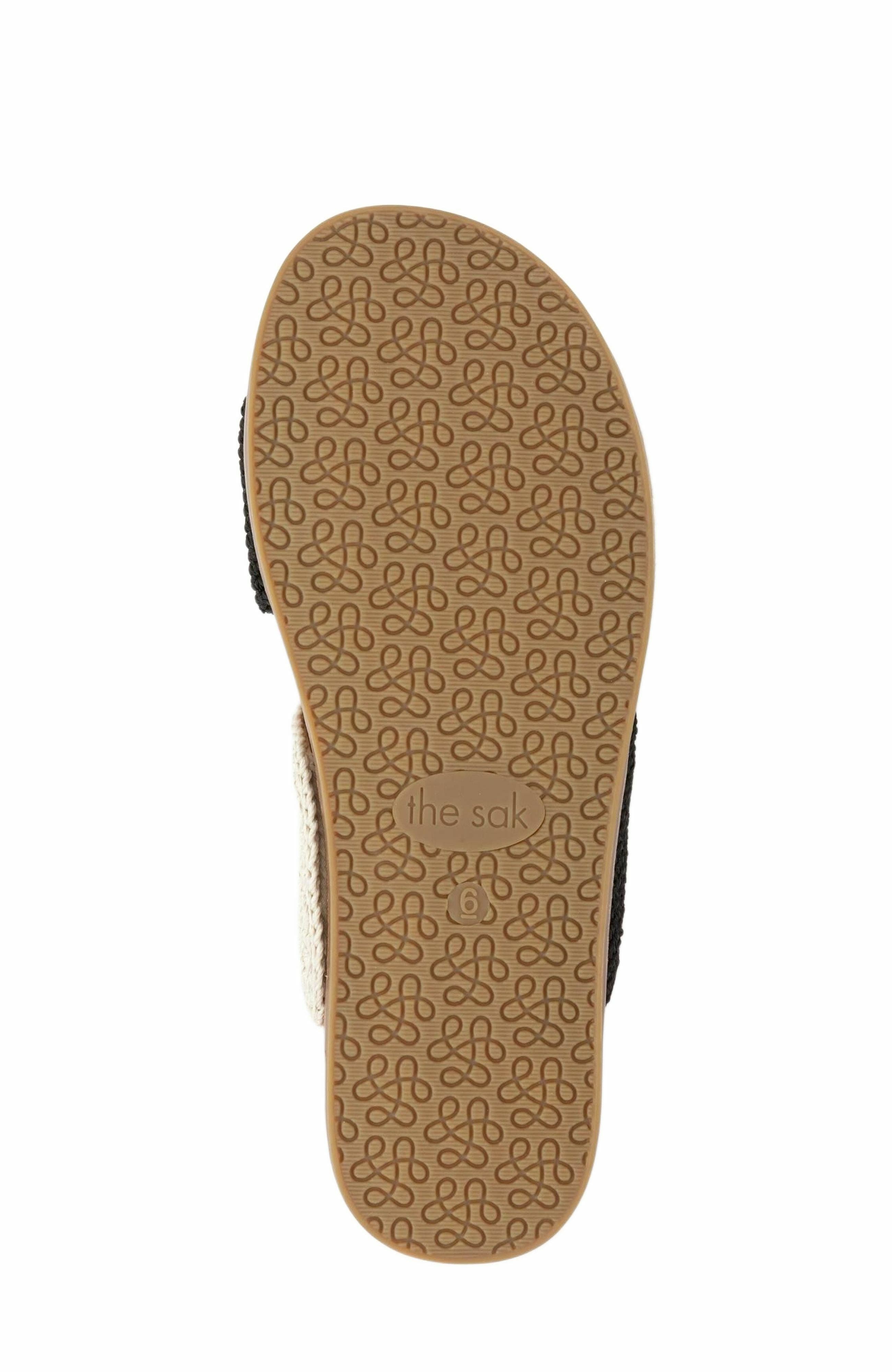 Penelope Slip On Sandal, Alternate, color, Black/Ecru Block