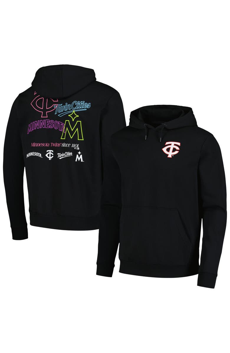 LEVELWEAR Men's Levelwear Black Minnesota Twins Podium Vintage Pullover Hoodie, Alternate, color, 