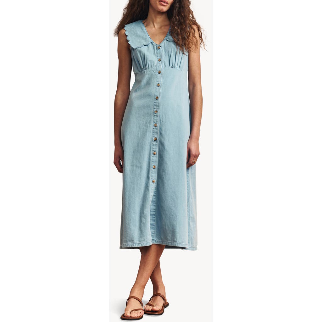 NOBODY'S CHILD NOBODY'S CHILD WYLDE BUTTON FRONT ORGANIC COTTON MAXI DRESS