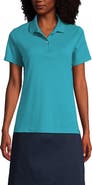 Lands' End School Uniform  Short Sleeve Feminine Fit Interlock Polo Shirt