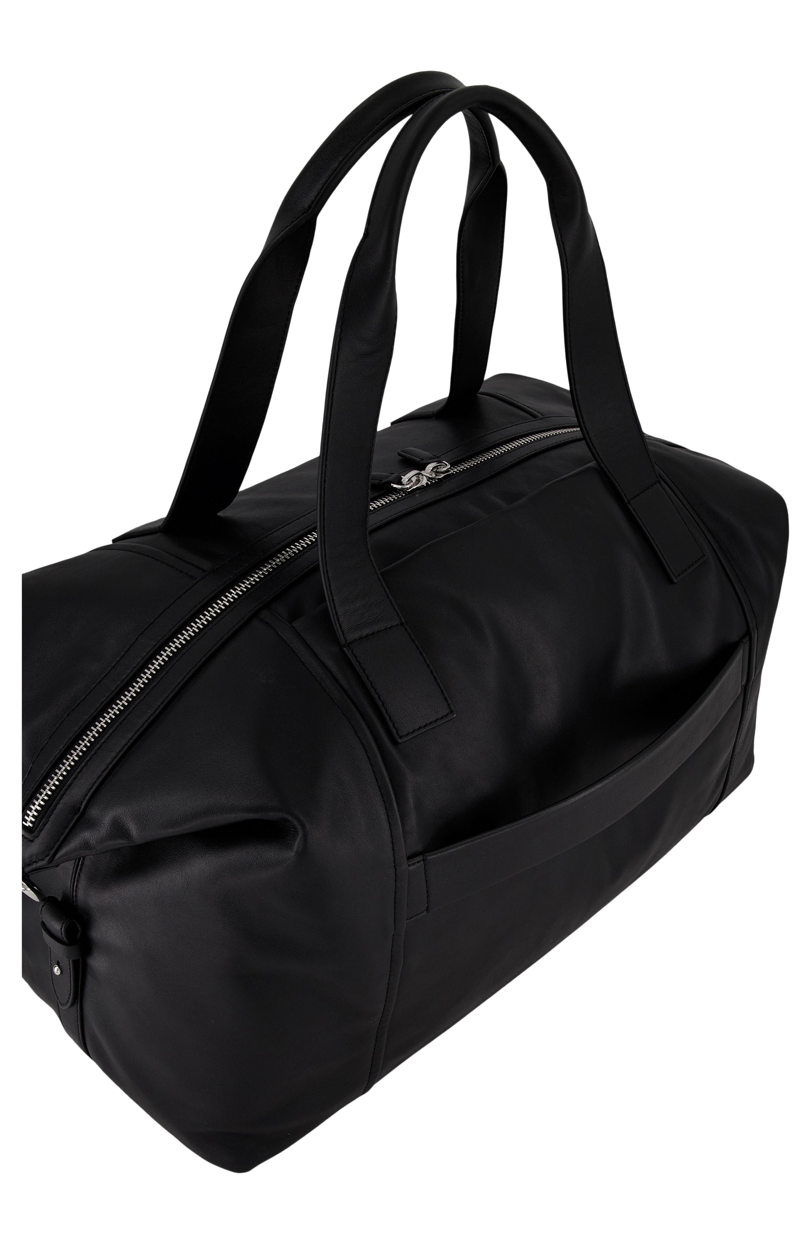 Vince Westmore Leather Duffle Bag, Alternate, color, Black