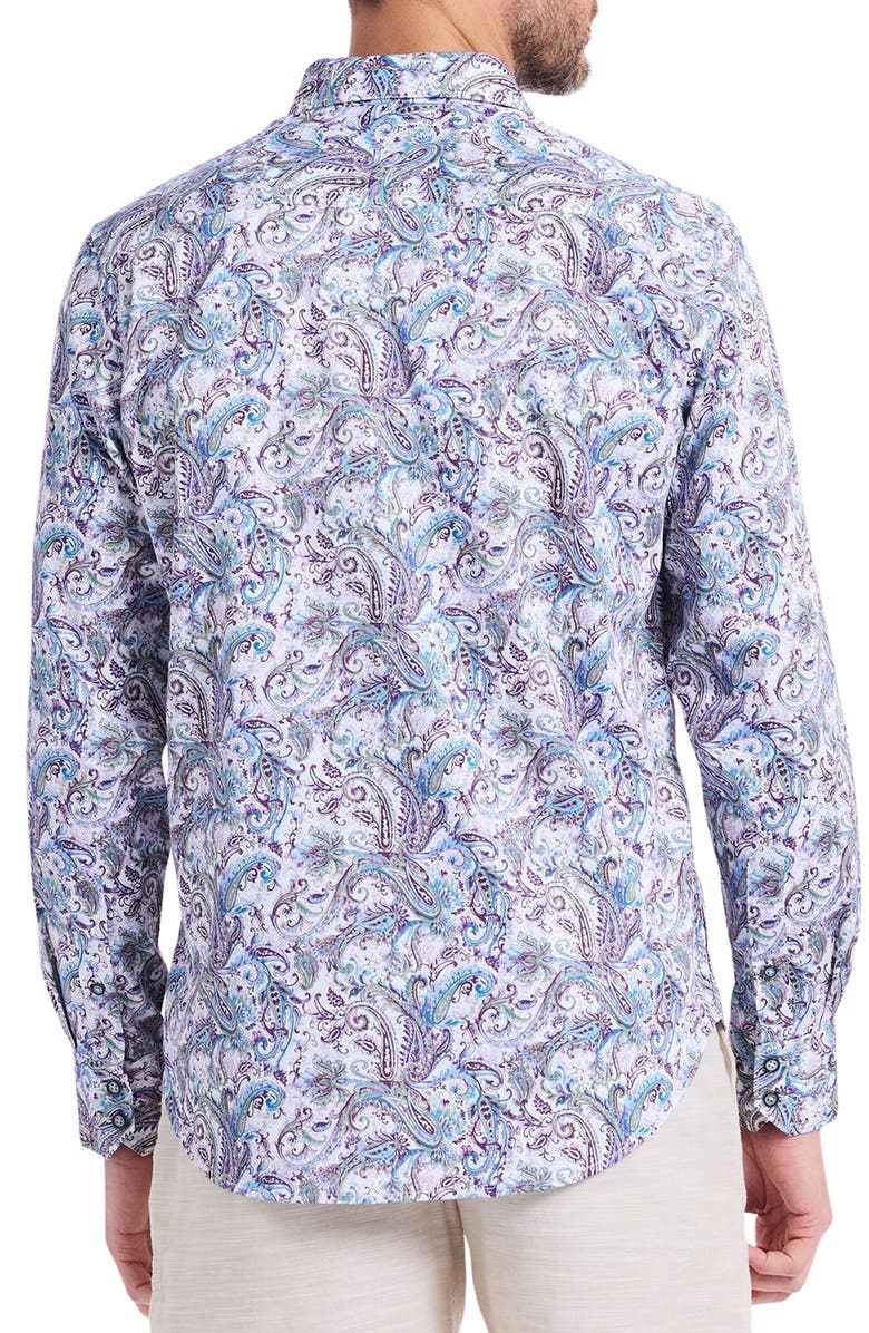 Robert Graham Buckingham Button-Up Shirt, Alternate, color, Blue