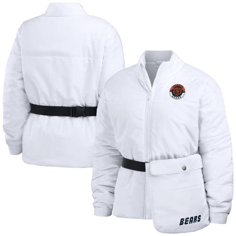 Women's WEAR by Erin Andrews  White Chicago Bears Packaway Full-Zip Puffer Jacket