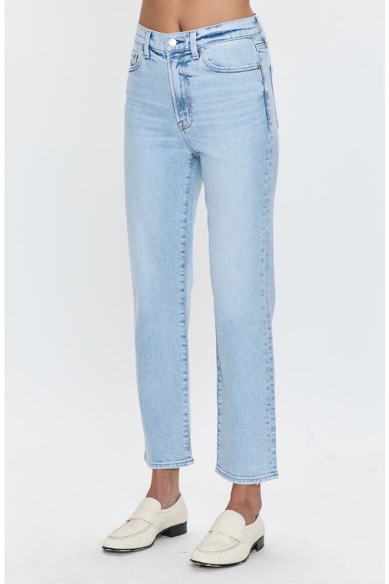 Charlie High Waist Ankle Straight Leg Jeans, Alternate, color, SUN-KISSED