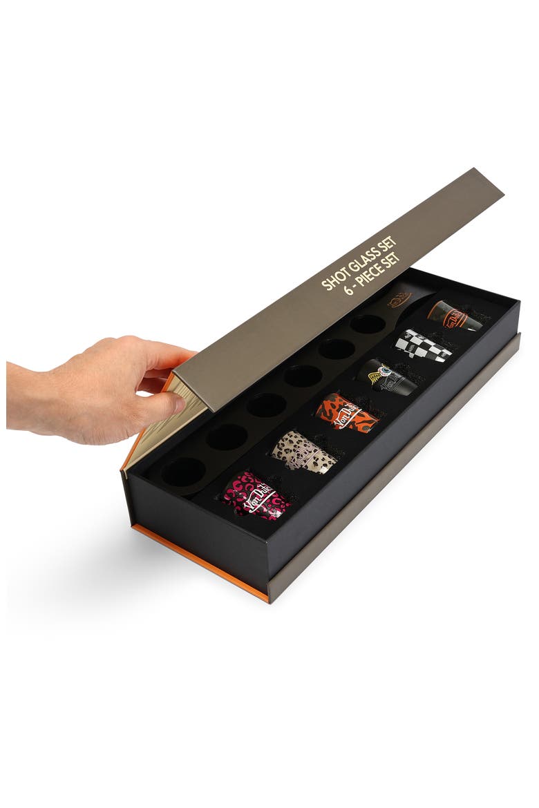 Iconic 6-Piece Shot Glass Set with Wooden Tray, Alternate, color, Wild