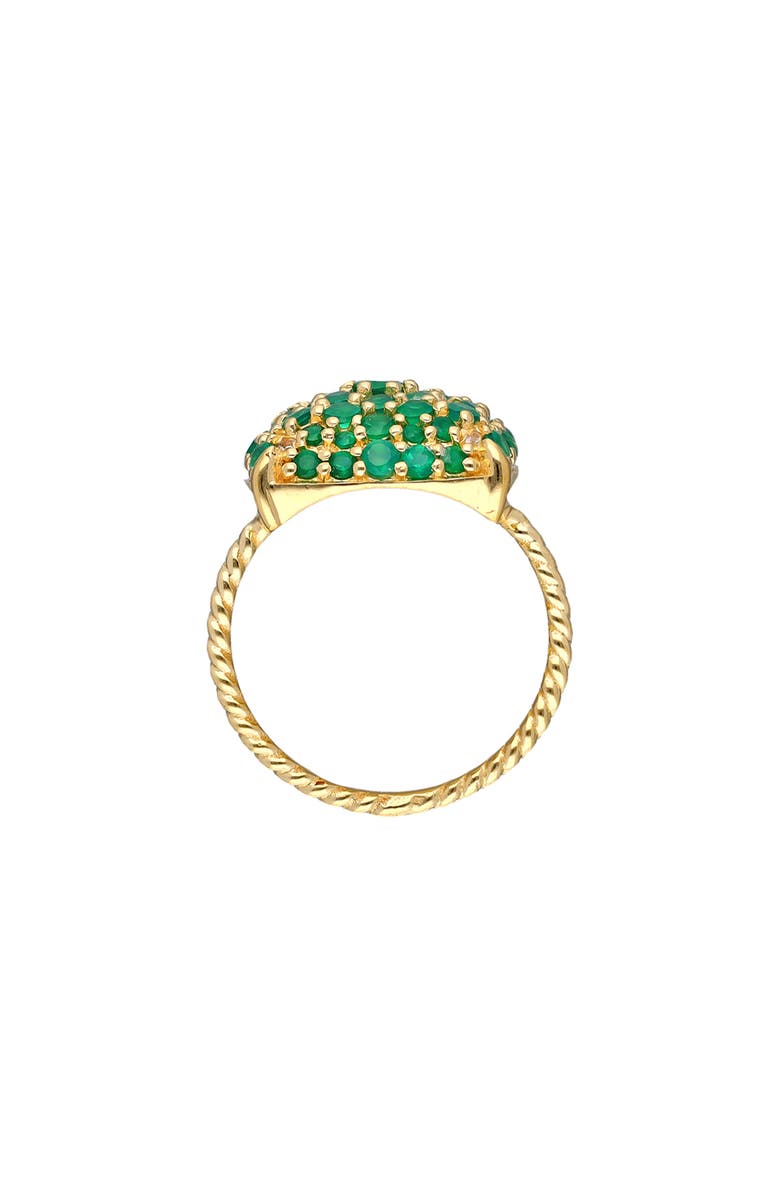 YS GEMS Green Onyx Pavé Cushion Cocktail Ring, Alternate, color, Green