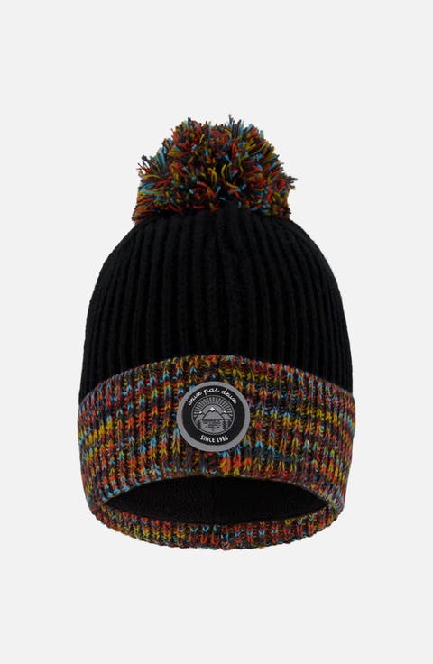 Lined Knit Winter Hat with Pompom