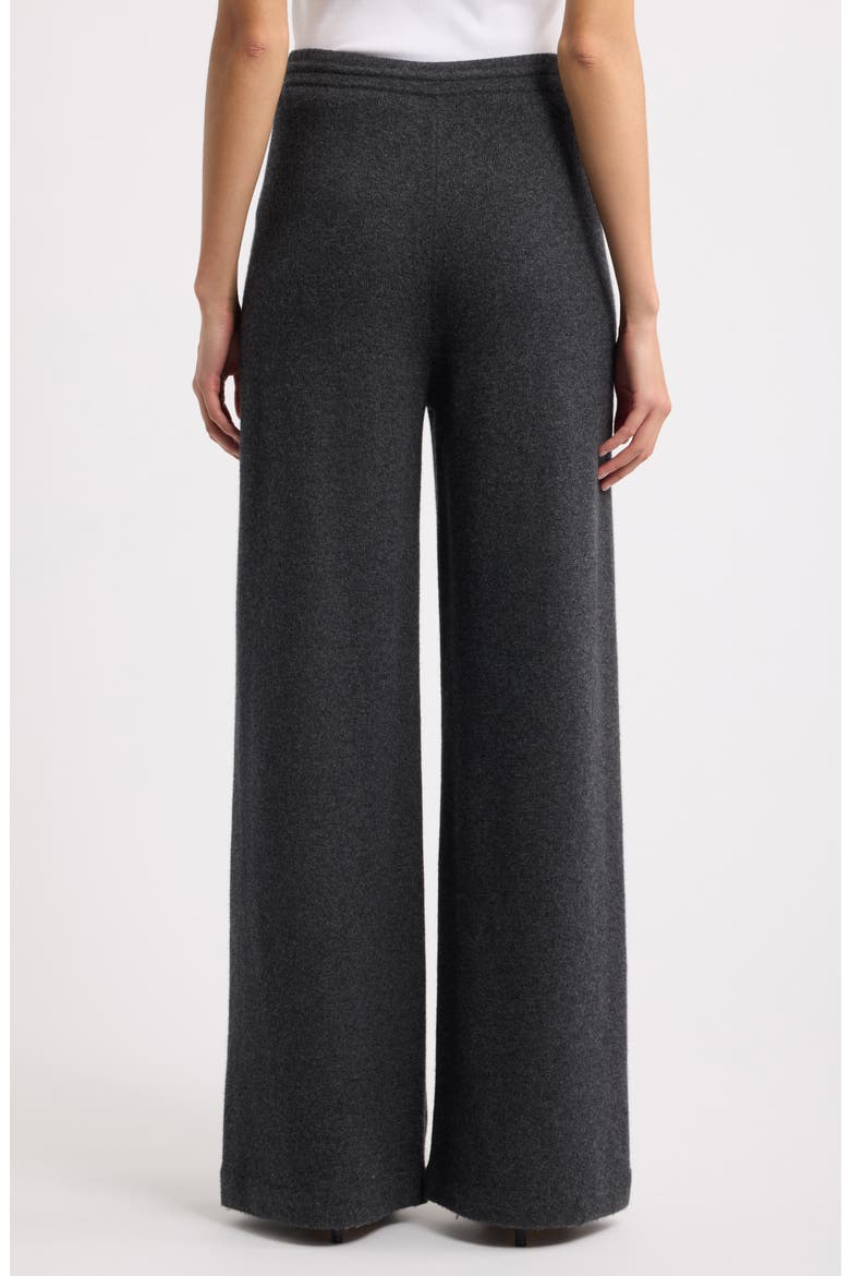 Wide Leg Cashmere Track Pants, Alternate, color, CHARCOAL - A00