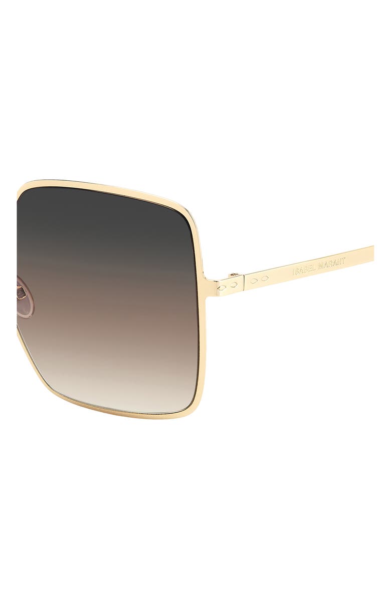 Isabel Marant 52mm Gradient Square Sunglasses, Alternate, color, Gold Brown Gray Brown