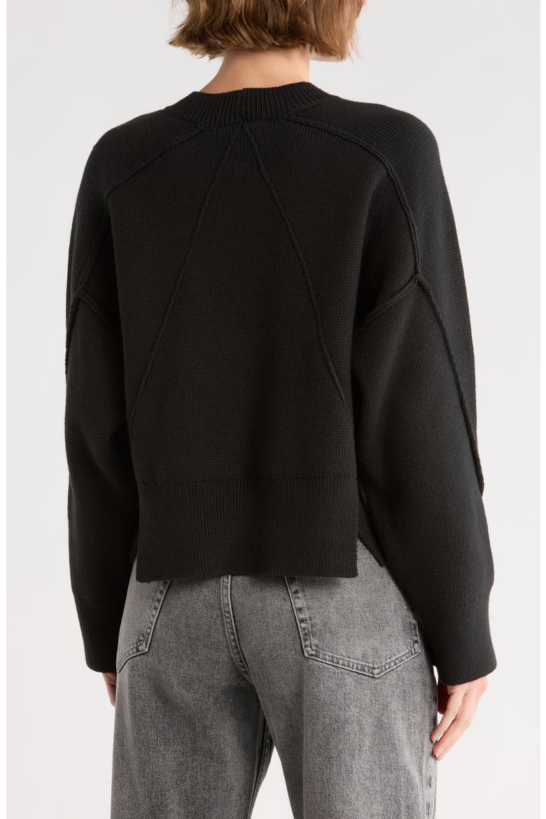 Lysa Crewneck Sweater, Alternate, color, BLACK
