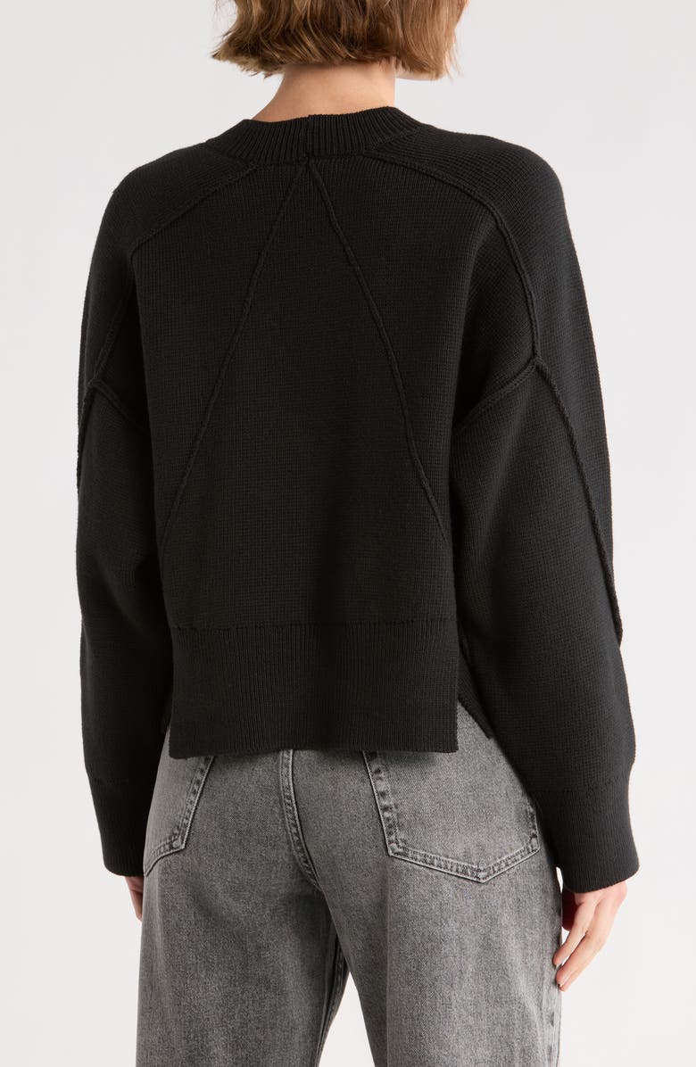 rag & bone Lysa Crewneck Sweater, Alternate, color, Black