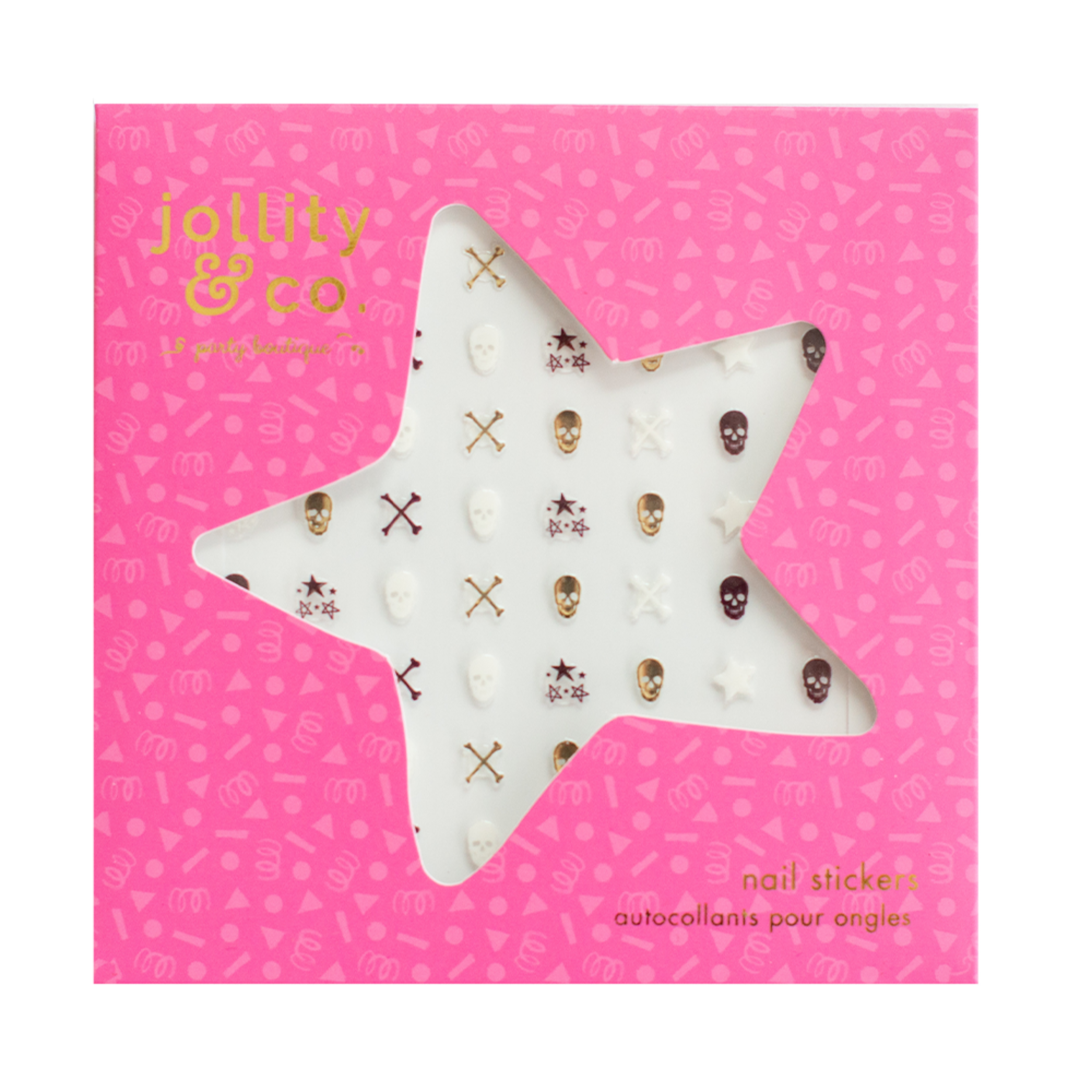 selected Gold Skull Nail Sticker
