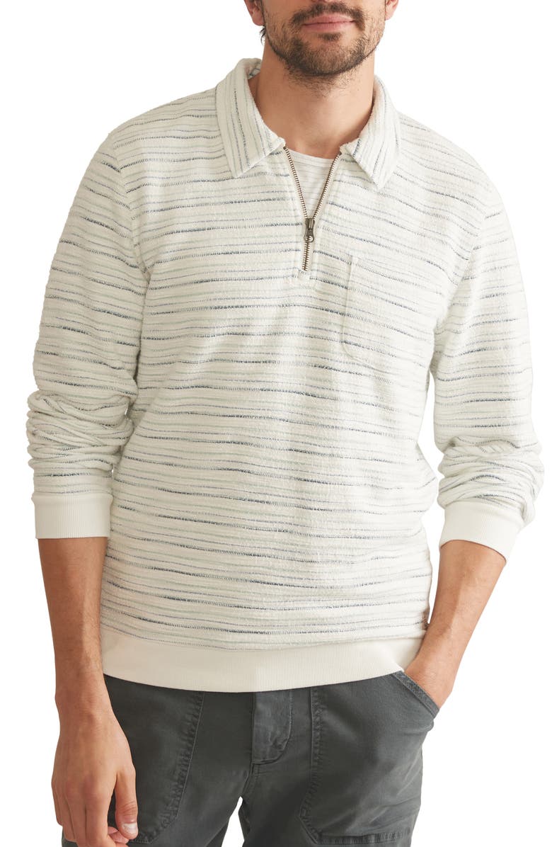 Marine Layer Textured Stripe Pullover Sweater, Main, color, 
