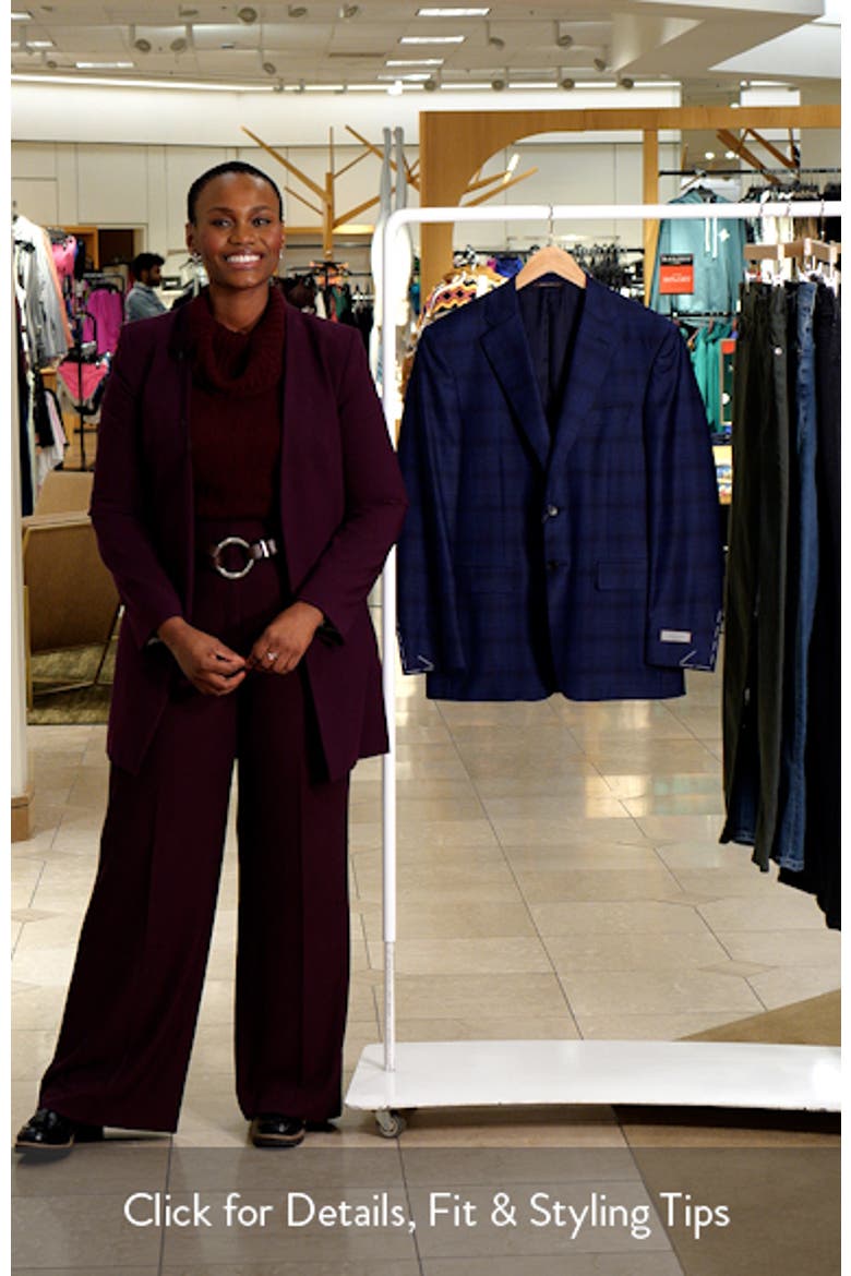 Siena Regular Fit Navy Ombré Check Super 130s Wool Sport Coat video