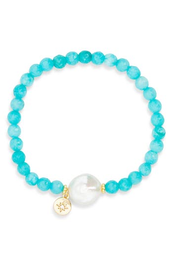 Eye Candy Los Angeles Carole Beaded Bracelet In Blue