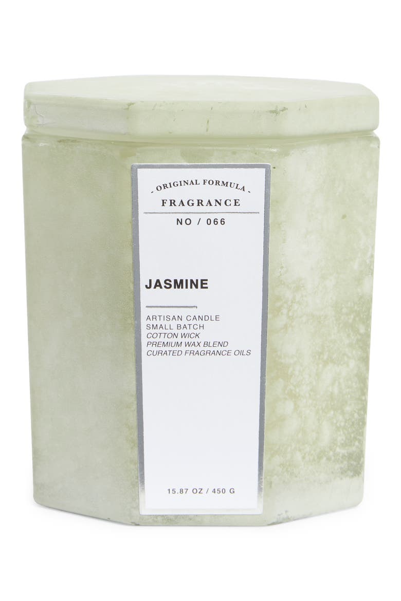 Sandblasted Scented Jar Candle, Main, color, JASMINE