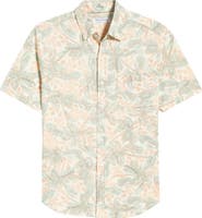 Tommy Bahama San Lucio Sea Shade IslandZone® Knit Short Sleeve Cotton Blend Button-Up Shirt